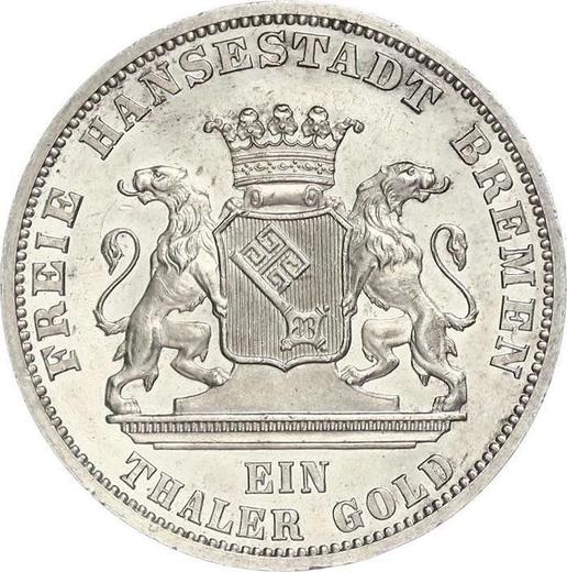 Anverso Tálero 1871 B "Victoria sobre Francia" - valor de la moneda de plata - Bremen, Ciudad libre hanseática