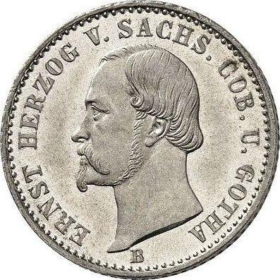 Obverse 2 Groschen 1868 B - Silver Coin Value - Saxe-Coburg and Gotha, Ernest II