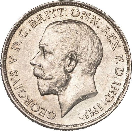 Аверс монеты - Флорин (2 шиллинга) 1913 года - цена серебряной монеты - Великобритания, Георг V