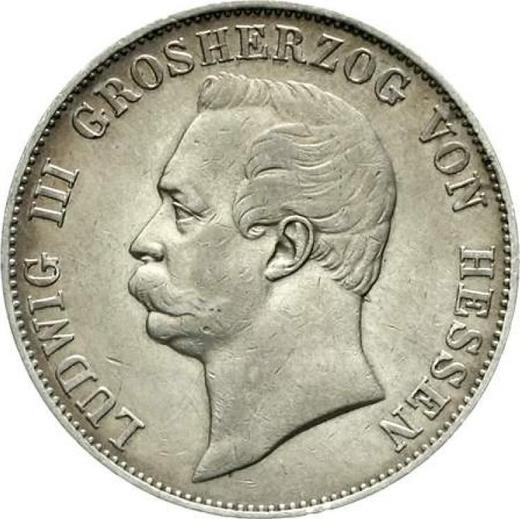 Obverse Thaler 1867 - Silver Coin Value - Hesse-Darmstadt, Louis III