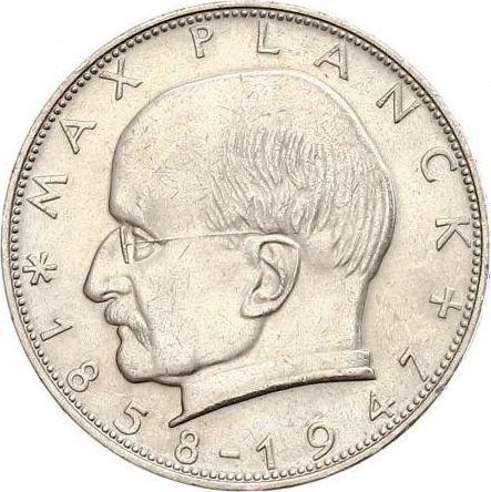 Obverse 2 Mark 1962 D "Max Planck" -  Coin Value - Germany, FRG