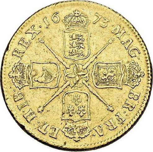 Reverse Two guinea 1673 "First laureated bust" - Gold Coin Value - United Kingdom, Charles II