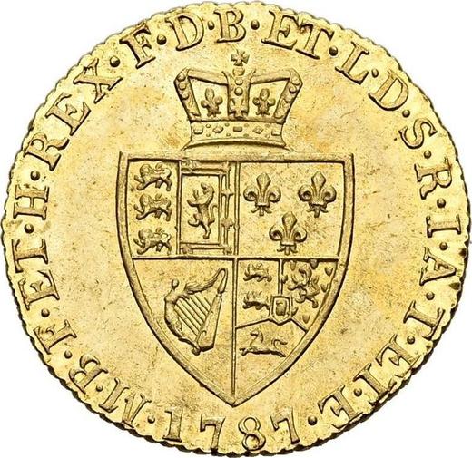 Реверс монеты - 1/2 гинеи 1787 года "Лопата" - цена золотой монеты - Великобритания, Георг III