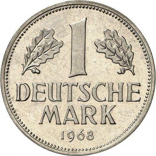 Obverse 1 Mark 1968 J - Coin Value - Germany, FRG