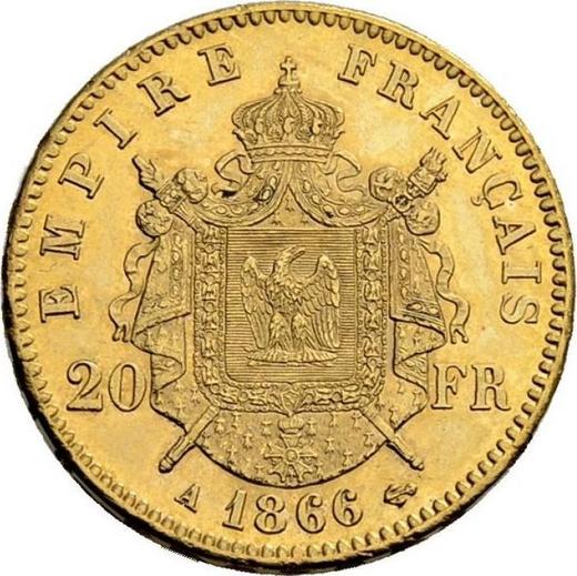 Revers 20 Franken 1866 A "Typ 1861-1870" - Goldmünze Wert - Frankreich, Napoleon III