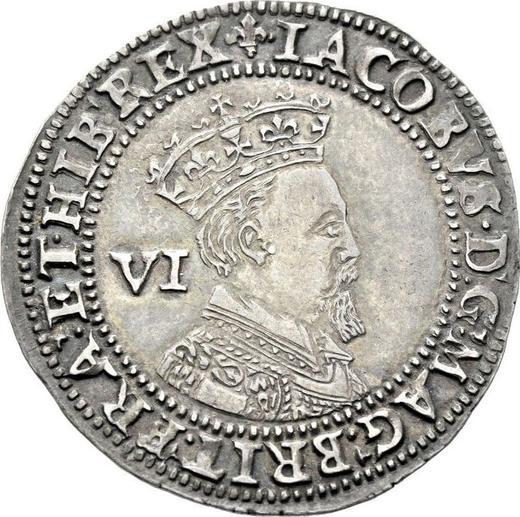 Obverse Sixpence 1604 "Third bust" - Silver Coin Value - United Kingdom, James I