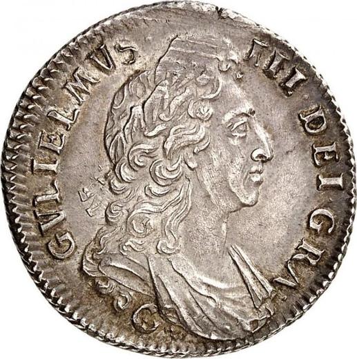 Obverse Shilling 1697 C "First laureated bust" - Silver Coin Value - United Kingdom, William III