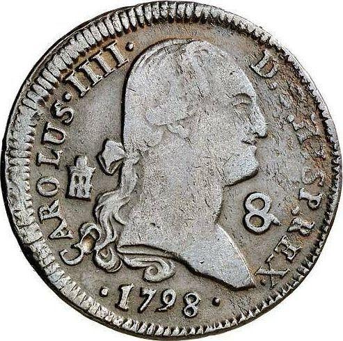 Obverse 8 Maravedís 1798 -  Coin Value - Spain, Charles IV