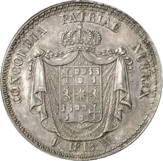 Reverse Thaler 1813 F.W. Rant "X. EINE" - Silver Coin Value - Waldeck-Pyrmont, George