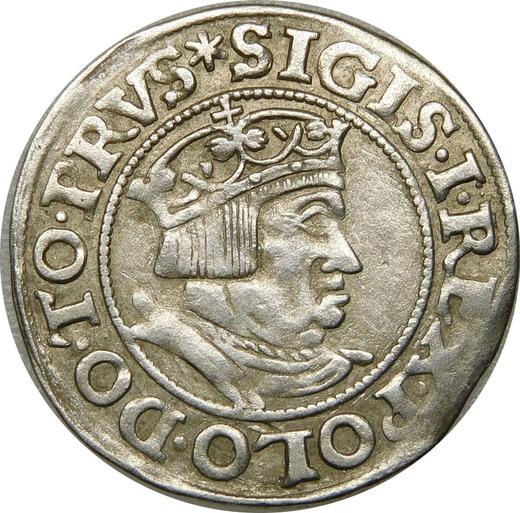 Obverse 1 Grosz 1537 "Danzig" - Silver Coin Value - Poland, Sigismund I the Old