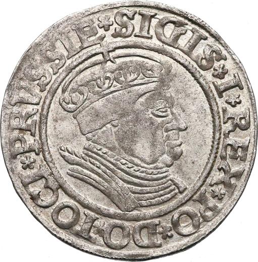 Obverse 1 Grosz 1534 "Torun" - Silver Coin Value - Poland, Sigismund I the Old
