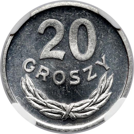 Реверс монеты - 20 грошей 1977 года MW - цена  монеты - Польша, Народная Республика