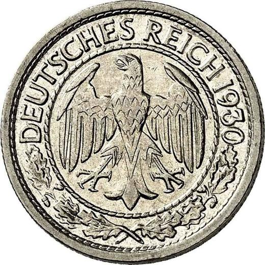 Obverse 50 Reichspfennig 1930 E - Coin Value - Germany, Weimar Republic