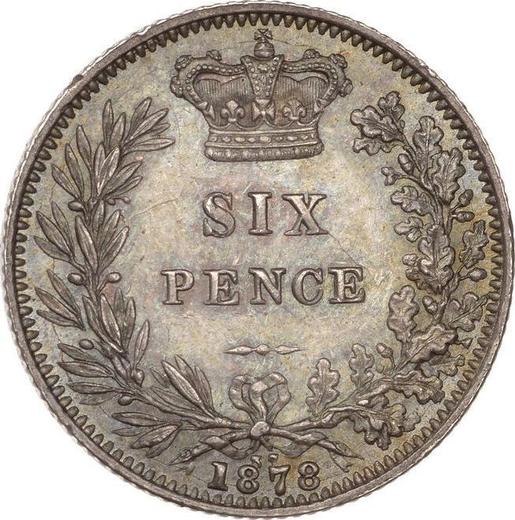 Revers 6 Pence 1878 - Silbermünze Wert - Großbritannien, Victoria