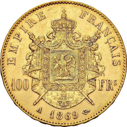 Reverse 100 Francs 1869 A "Type 1862-1870" - Gold Coin Value - France, Napoleon III