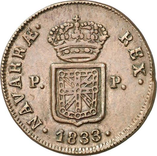 Reverse 3 Maravedís 1833 PP -  Coin Value - Spain, Ferdinand VII