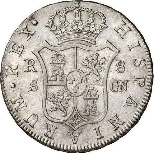 Reverse 8 Reales 1799 S CN - Silver Coin Value - Spain, Charles IV