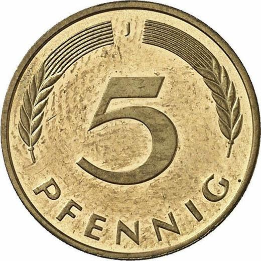 Obverse 5 Pfennig 1995 J - Coin Value - Germany, FRG