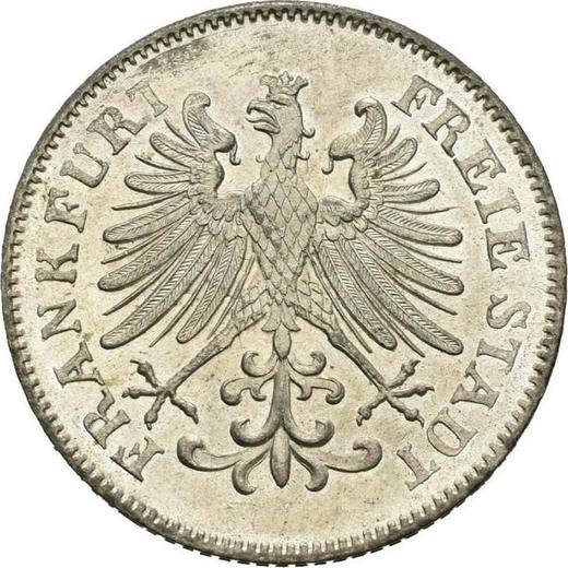 Anverso 6 Kreuzers 1850 - valor de la moneda de plata - Fráncfort del Meno, Ciudad Libre