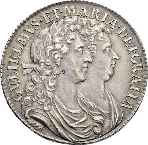Obverse Halfcrown 1689 "First Shield" - Silver Coin Value - United Kingdom, William III and Mary II
