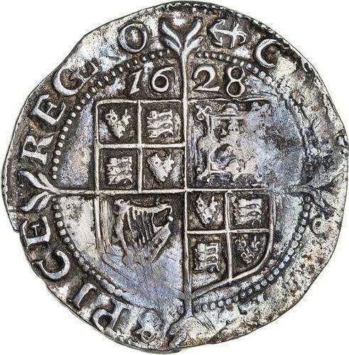 Reverse Sixpence 1628 "Second draped bust" - Silver Coin Value - United Kingdom, Charles I