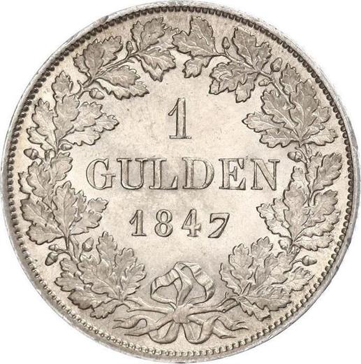 Reverse Gulden 1847 - Silver Coin Value - Hohenzollern-Sigmaringen, Karl
