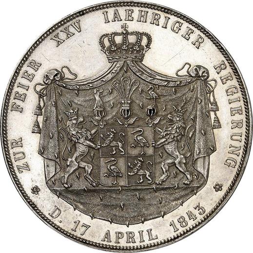 Reverse 2 Thaler 1843 A "25 years of the reign of Henry LXII" - Silver Coin Value - Reuss-Schleiz, Heinrich LXII