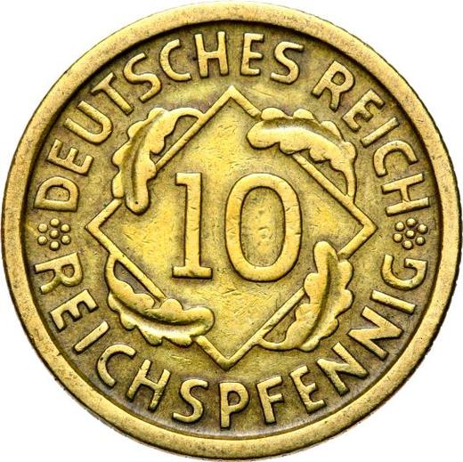 Obverse 10 Reichspfennig 1929 D - Coin Value - Germany, Weimar Republic
