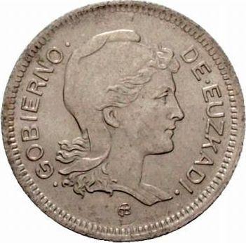Anverso 1 peseta 1937 "Euskadi" - valor de la moneda - España, II República