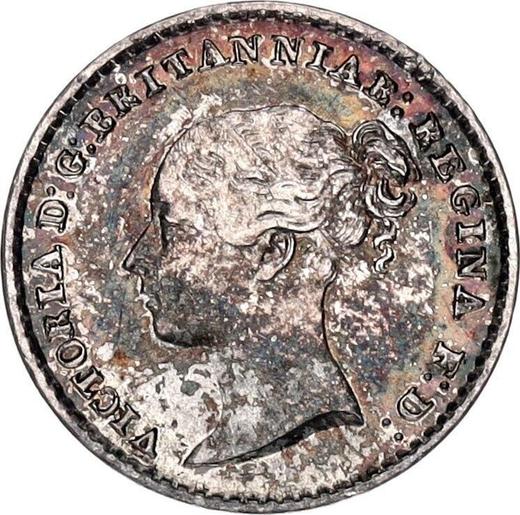 Anverso Penique 1860 "Tipo 1838-1887" - valor de la moneda de plata - Gran Bretaña, Victoria