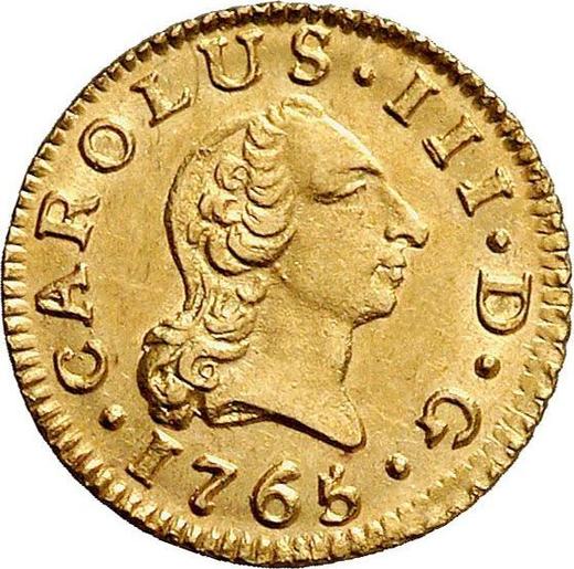 Avers 1/2 Escudo 1765 S VC - Goldmünze Wert - Spanien, Karl III