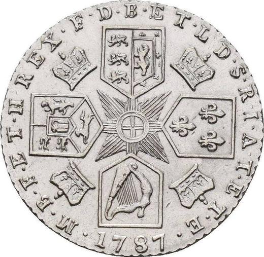 Reverse Sixpence 1787 - Silver Coin Value - United Kingdom, George III