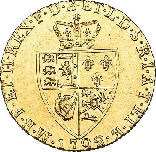 Reverso 1 guinea 1792 "Pala" - valor de la moneda de oro - Gran Bretaña, Jorge III