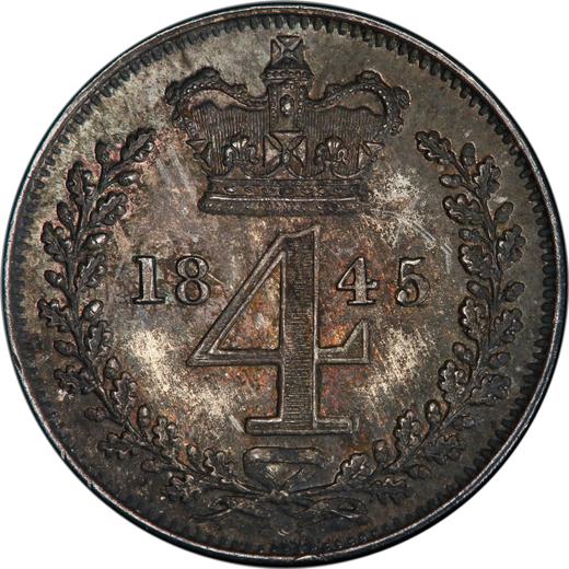 Revers 4 Pence (1 grote) 1845 "Typ 1838-1887" - Silbermünze Wert - Großbritannien, Victoria