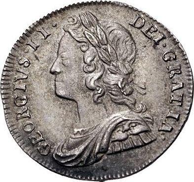 Anverso 2 peniques 1737 - valor de la moneda de plata - Gran Bretaña, Jorge II