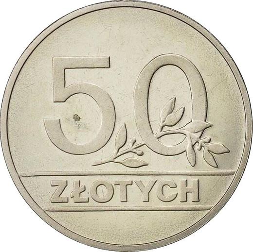 Reverse 50 Zlotych 1990 MW -  Coin Value - Poland, III Republic before denomination