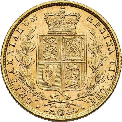 Reverso Soberano 1870 WW "Escudo" "WW" en relieve - valor de la moneda de oro - Gran Bretaña, Victoria