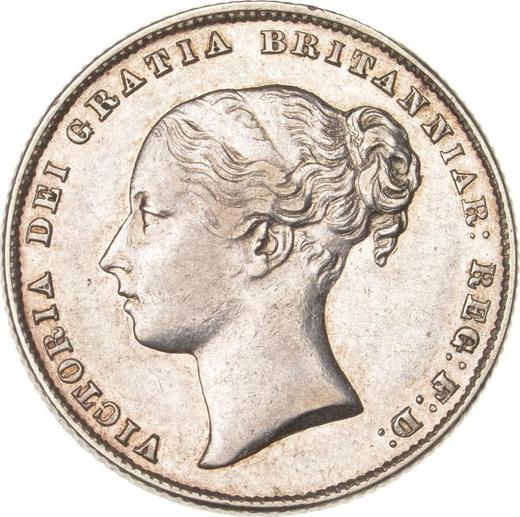 Anverso 1 chelín 1863 - valor de la moneda de plata - Gran Bretaña, Victoria