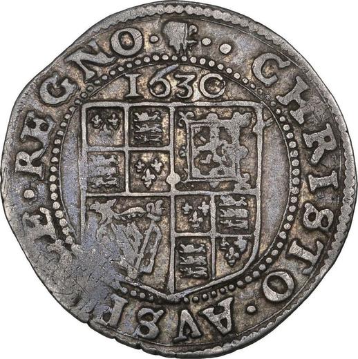 Реверс монеты - 6 пенсов 1630 года "Второй тип портрета" - цена серебряной монеты - Великобритания, Карл I