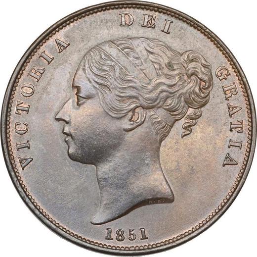 Obverse Penny 1851 WW "Type 1839-1860" -  Coin Value - United Kingdom, Victoria