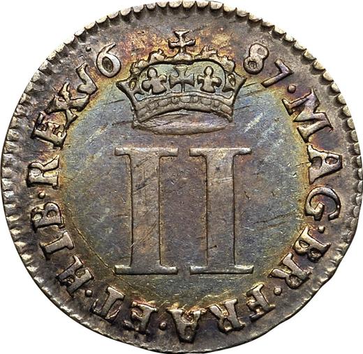 Reverse Twopence 1687 - Silver Coin Value - United Kingdom, James II