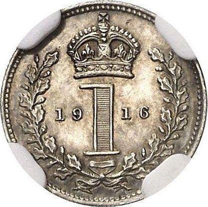 Reverse Penny 1916 "Type 1911-1920" - Silver Coin Value - United Kingdom, George V