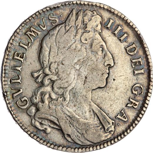 Obverse Halfcrown 1701 "New large shields" Plumes in angles - Silver Coin Value - United Kingdom, William III