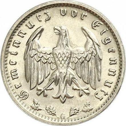 Reverso 1 Reichsmark 1936 G "Tipo 1933-1939" - valor de la moneda  - Alemania, Alemania nazi
