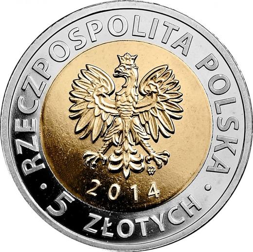 Obverse 5 Zlotych 2014 MW "25 years of freedom" -  Coin Value - Poland, III Republic after denomination