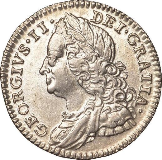 Obverse Sixpence 1750 "Old Head" - Silver Coin Value - United Kingdom, George II
