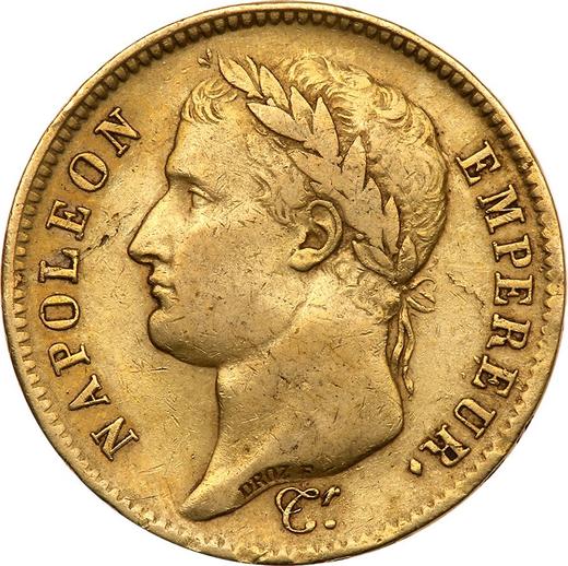 Obverse 40 Francs 1810 W "Type 1809-1813" - Gold Coin Value - France, Napoleon I
