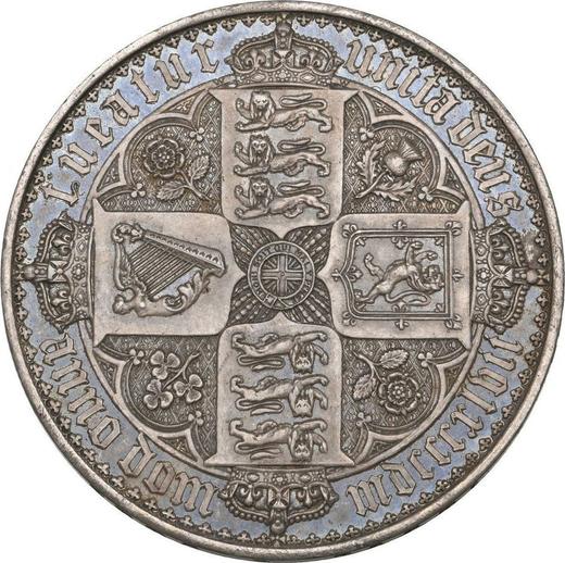 Reverse Crown 1847 WW "Gothic" Edge "UN DECIMO" - Silver Coin Value - United Kingdom, Victoria