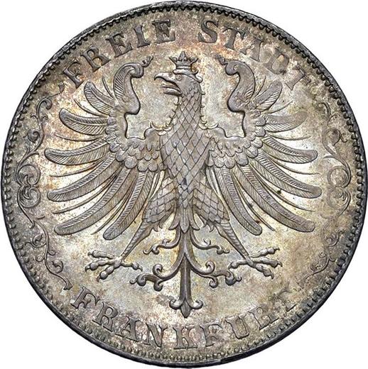 Аверс монеты - 1 гульден 1852 года - цена серебряной монеты - Франкфурт-на-Майне, Вольный город