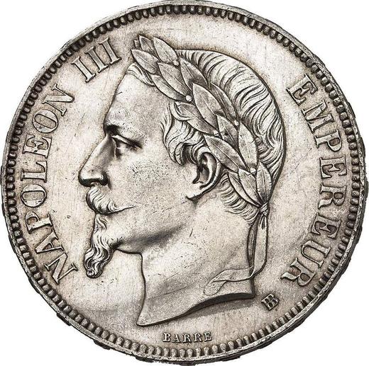 Obverse 5 Francs 1865 BB "Type 1861-1870" - Silver Coin Value - France, Napoleon III